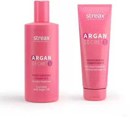 Streax Professional Argan Secret Colour Treated Shampoo + Conditioner